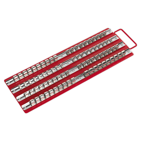 Sealey AK271 Socket Rail Tray Red 1/4", 3/8" & 1/2"Sq Drive - AK271 - Sealey Tools UK - Trade Counter Direct