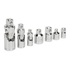 Sealey AK2737 Universal Joint & Socket Adaptor Set 7pc 1/4", 3/8" & 1/2"Sq Drive - AK2737 - Sealey Tools UK - Trade Counter Direct