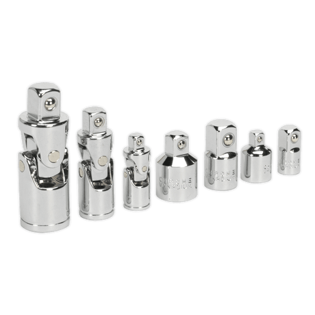 Sealey AK2737 Universal Joint & Socket Adaptor Set 7pc 1/4", 3/8" & 1/2"Sq Drive - AK2737 - Sealey Tools UK - Trade Counter Direct