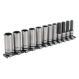 Sealey AK2744B Socket Set 12pc 3/8"Sq Drive Deep Lock - On™ 6pt Metric - Black Series - AK2744B - Sealey Tools UK - Trade Counter Direct
