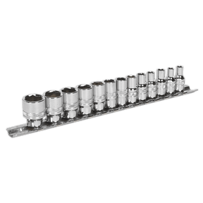 Sealey AK2746 Socket Set 13pc 1/4"Sq Drive Lock - On™ 6pt Metric - AK2746 - Sealey Tools UK - Trade Counter Direct