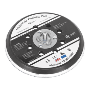 Sealey AK289 Universal Dust - Free Stick - On DA Backing Pad Ø150mm x 5/16"UNF & M8 - AK289 - Sealey Tools UK - Trade Counter Direct