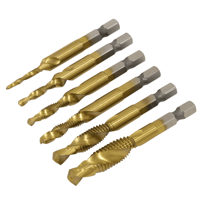 Sealey AK3025 Combination Drill & Tap Bit Set 6pc - AK3025 - Sealey Tools UK - Trade Counter Direct