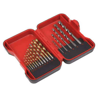 Sealey AK3717TCM HSS/Masonry Drill Bit Set 17pc - AK3717TCM - Sealey Tools UK - Trade Counter Direct