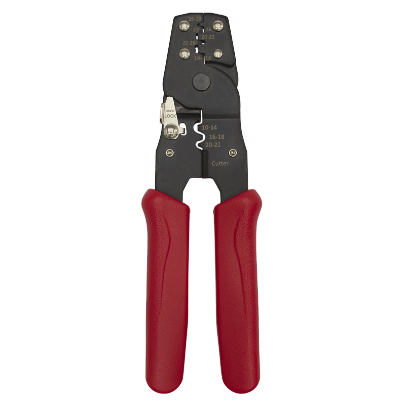 Sealey AK3850 Non-Ratcheting Crimping Tool Insulated/Non-Insulated Terminals - AK3850 - Sealey Tools UK - Trade Counter Direct