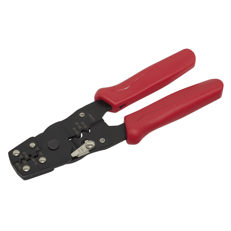 Sealey AK3850 Non-Ratcheting Crimping Tool Insulated/Non-Insulated Terminals - AK3850 - Sealey Tools UK - Trade Counter Direct