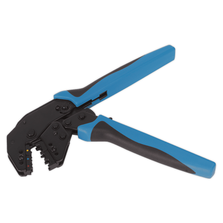 Sealey AK3863 Angled Head Ratchet Crimping Tool Insulated Terminals - AK3863 - Sealey Tools UK - Trade Counter Direct