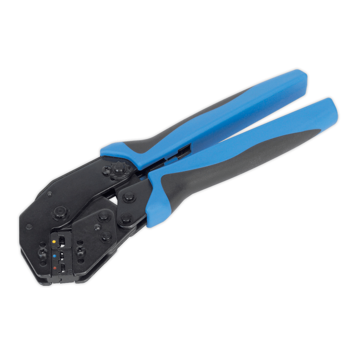 Sealey AK3863 Angled Head Ratchet Crimping Tool Insulated Terminals - AK3863 - Sealey Tools UK - Trade Counter Direct