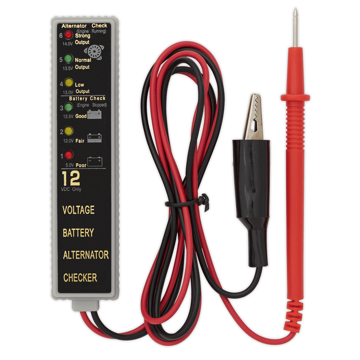Sealey AK400 LED Battery & Alternator Tester 12V - AK400 - Sealey Tools UK - Trade Counter Direct