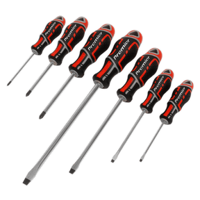 Sealey AK4325 Screwdriver Set 7pc GripMAX® - Red - AK4325 - Sealey Tools UK - Trade Counter Direct