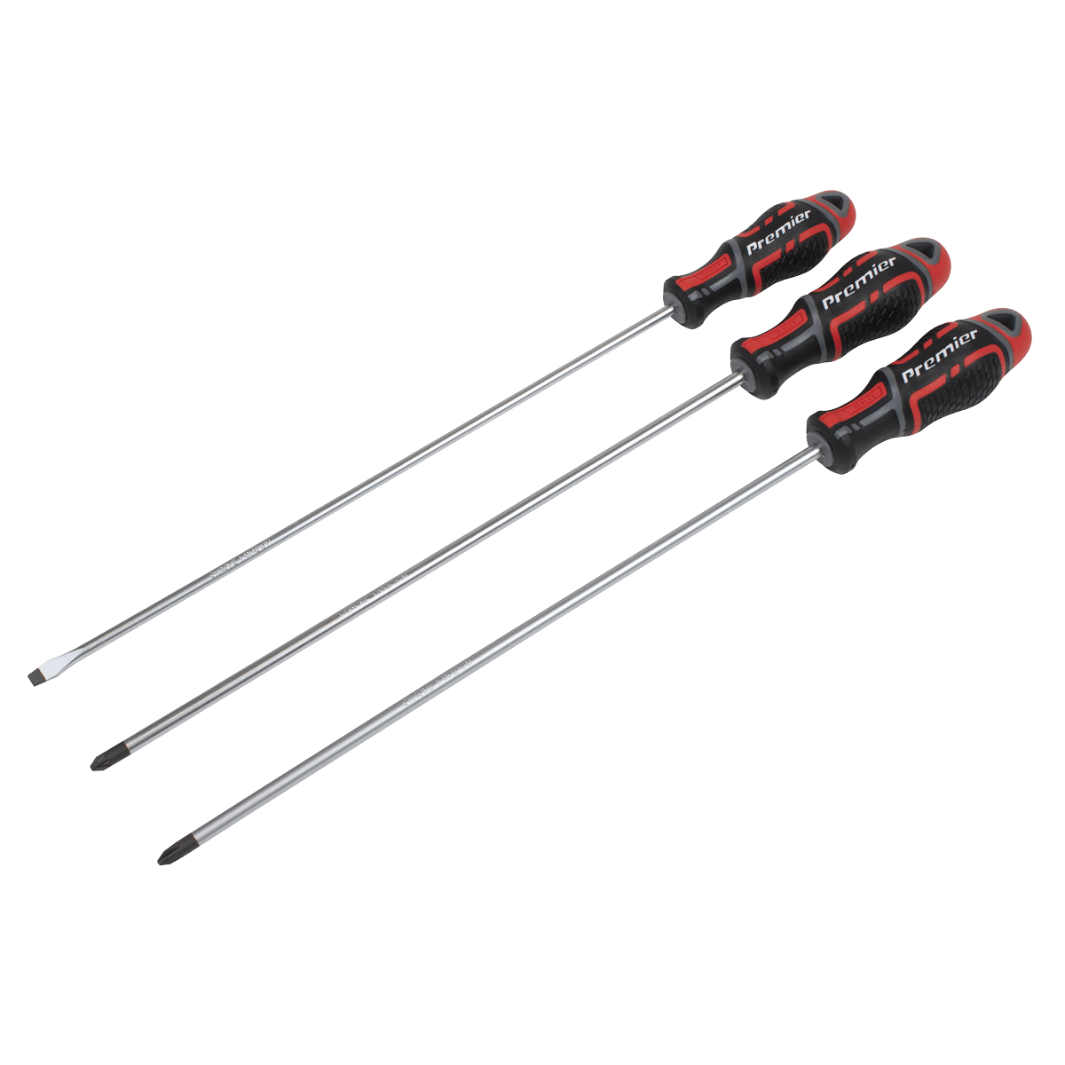 Sealey AK4372 GripMAX® Screwdriver Set Long 3pc - AK4372 - Sealey Tools UK - Trade Counter Direct