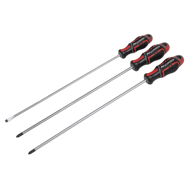 Sealey AK4372 GripMAX® Screwdriver Set Long 3pc - AK4372 - Sealey Tools UK - Trade Counter Direct