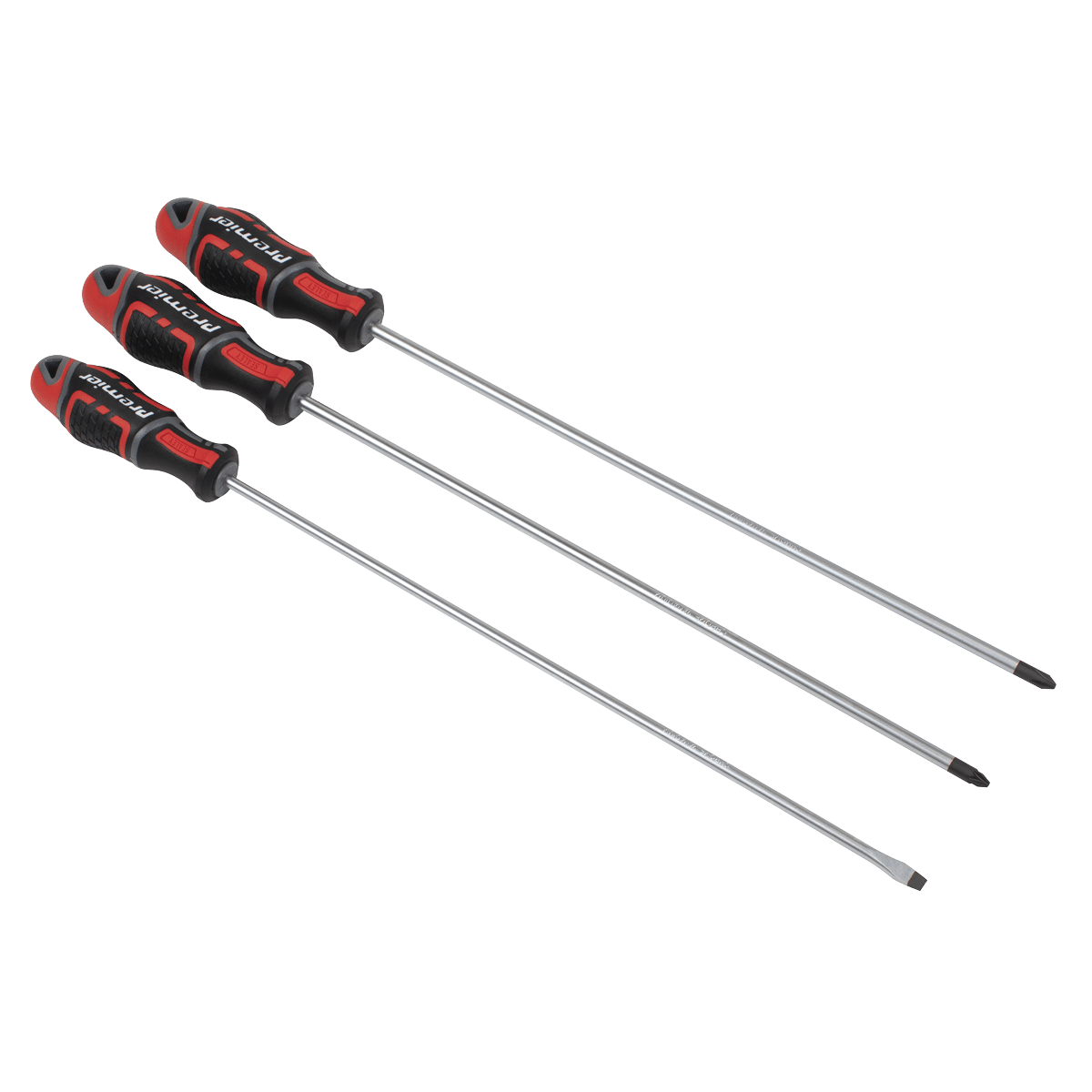 Sealey AK4372 GripMAX® Screwdriver Set Long 3pc - AK4372 - Sealey Tools UK - Trade Counter Direct