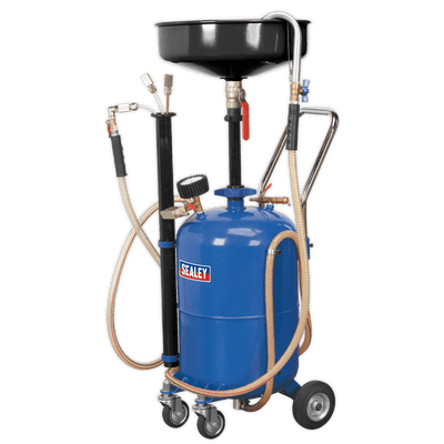 Sealey AK456DX Air Discharge Mobile Oil Drainer with Probes 35L - AK456DX - Sealey Tools UK - Trade Counter Direct