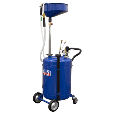 Sealey AK459DX Air Discharge Mobile Oil Drainer with Probes 90L - AK459DX - Sealey Tools UK - Trade Counter Direct