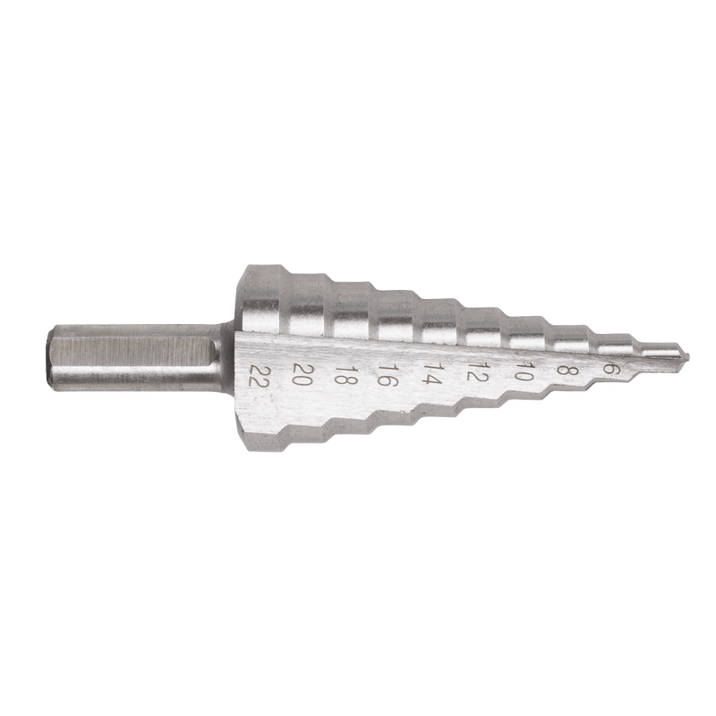 Sealey AK4744 Straight Flute HSS 4341 Step Drill Bit 4-22mm - AK4744 - Sealey Tools UK - Trade Counter Direct