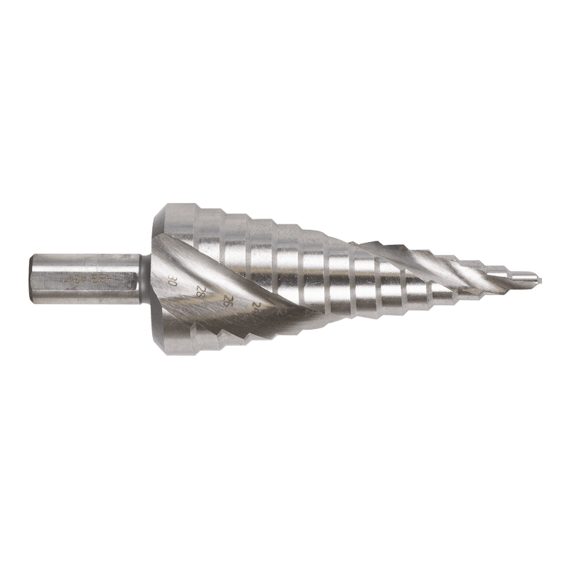 Sealey AK4748 Spiral Flute HSS 4341 Step Drill Bit 4-30mm - AK4748 - Sealey Tools UK - Trade Counter Direct