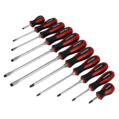 Sealey AK4933 Screwdriver Set 11pc Hammer - Thru - AK4933 - Sealey Tools UK - Trade Counter Direct