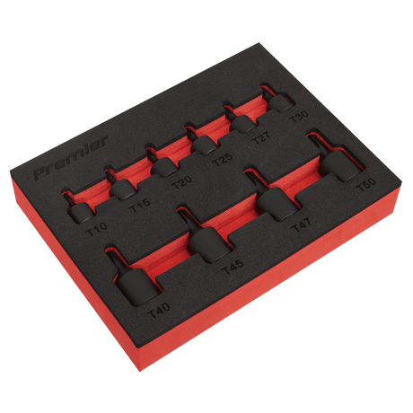 Sealey AK5526 Low Profile TRX - Star* Impact Socket Bit Set 1/4" & 3/8" Sq Drive 10pc - AK5526 - Sealey Tools UK - Trade Counter Direct