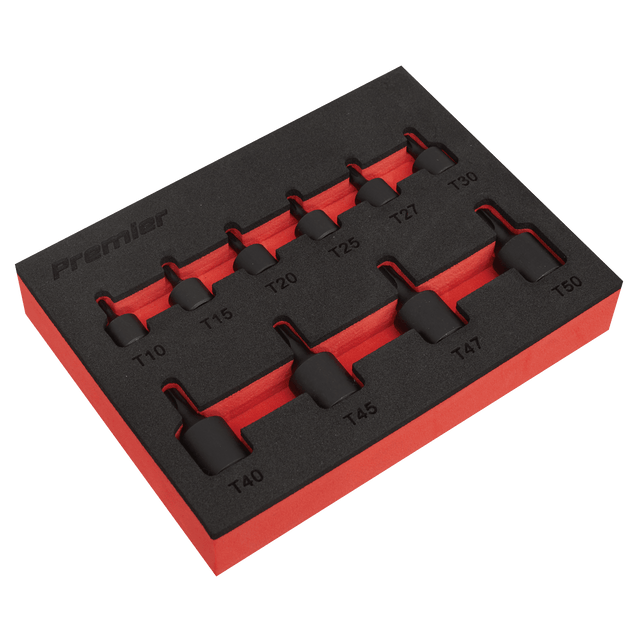 Sealey AK5526 Low Profile TRX - Star* Impact Socket Bit Set 1/4" & 3/8" Sq Drive 10pc - AK5526 - Sealey Tools UK - Trade Counter Direct
