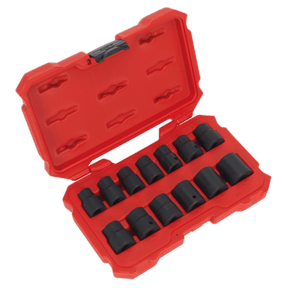 Sealey AK5616M Impact Socket Set 13pc 1/2"Sq Drive Lock - On™ 6pt Metric - AK5616M - Sealey Tools UK - Trade Counter Direct
