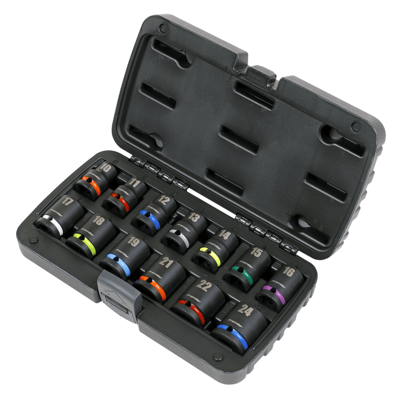 Sealey AK5617M Impact Socket Set 13pc 1/2"Sq Drive Metric - AK5617M - Sealey Tools UK - Trade Counter Direct