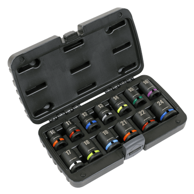 Sealey AK5617M Impact Socket Set 13pc 1/2"Sq Drive Metric - AK5617M - Sealey Tools UK - Trade Counter Direct