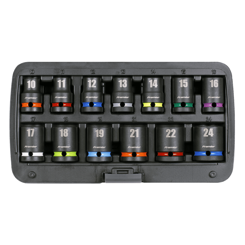 Sealey AK5617M Impact Socket Set 13pc 1/2"Sq Drive Metric - AK5617M - Sealey Tools UK - Trade Counter Direct