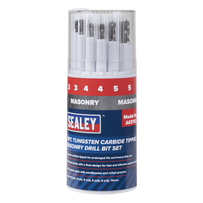 Sealey AK5702 Tungsten Carbide Tipped Masonry Drill Bit Set 11pc - AK5702 - Sealey Tools UK - Trade Counter Direct