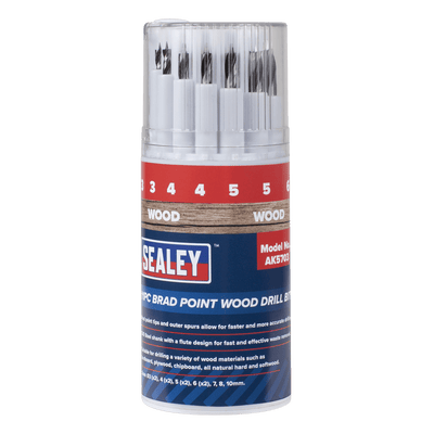 Sealey AK5703 Brad Point Wood Drill Bit Set 11pc - AK5703 - Sealey Tools UK - Trade Counter Direct