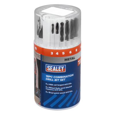 Sealey AK5711 Combination Drill Bit Set 18pc - AK5711 - Sealey Tools UK - Trade Counter Direct