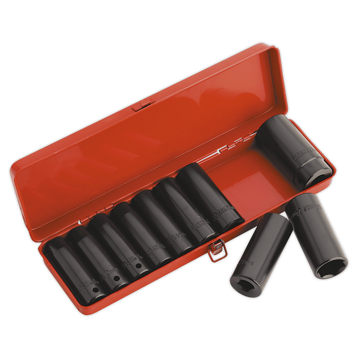 Sealey AK58/11M Impact Socket Set 10pc 1/2"Sq Drive Deep Metric - AK58/11M - Sealey Tools UK - Trade Counter Direct