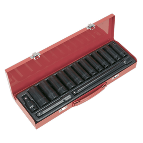 Sealey AK5815M Impact Socket Set 15pc 1/2"Sq Drive Deep Metric - AK5815M - Sealey Tools UK - Trade Counter Direct