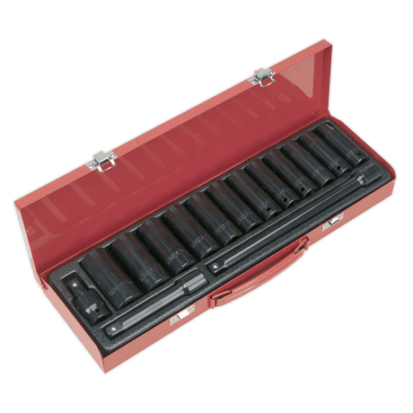 Sealey AK5815M Impact Socket Set 15pc 1/2"Sq Drive Deep Metric - AK5815M - Sealey Tools UK - Trade Counter Direct