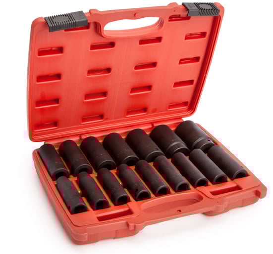 Sealey AK5816M Impact Socket Set 16pc 1/2 Sq Drive Deep Metr
