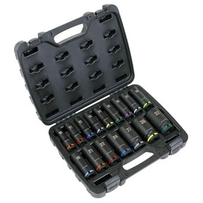 Sealey AK5818M Impact Socket Set 16pc 1/2"Sq Drive Deep Metric - AK5818M - Sealey Tools UK - Trade Counter Direct