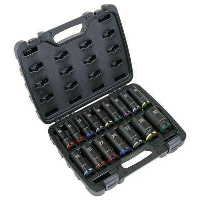 Sealey AK5818M Impact Socket Set 16pc 1/2"Sq Drive Deep Metric - AK5818M - Sealey Tools UK - Trade Counter Direct