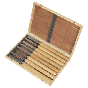 Sealey AK60/8 8pc Wood Turning Chisel Set - AK60/8 - Sealey Tools UK - Trade Counter Direct