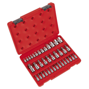 Sealey AK6197 TRX - Star* Socket & Security Socket Bit Set 38pc 1/4", 3/8" & 1/2"Sq Drive - AK6197 - Sealey Tools UK - Trade Counter Direct