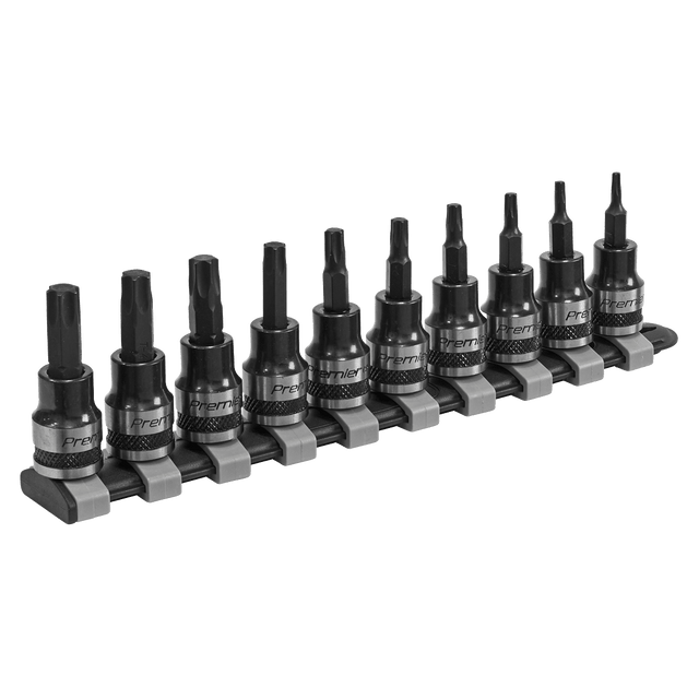 Sealey AK6207B TRX - Star* Socket Bit Set 10pc 3/8"Sq Drive Black Series - AK6207B - Sealey Tools UK - Trade Counter Direct