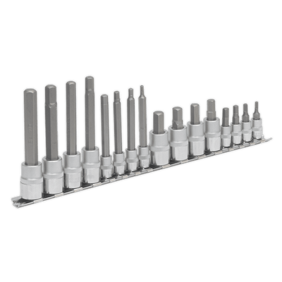 Sealey AK6219 Hex Socket Bit Set 16pc 1/4" & 3/8"Sq Drive - AK6219 - Sealey Tools UK - Trade Counter Direct