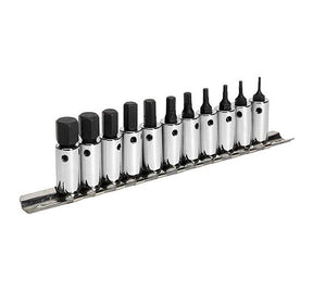 Sealey AK62251 Hex Socket Bit Set 11pc 1/4in Sq Drive Metric - Specialised Bits & Sockets - SLY-17580 - Sealey Tools UK - Trade Counter Direct