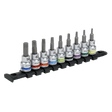 Sealey AK6251 TRX - Star* Socket Bit Set 9pc 3/8"Sq Drive - Platinum - AK6251 - Sealey Tools UK - Trade Counter Direct