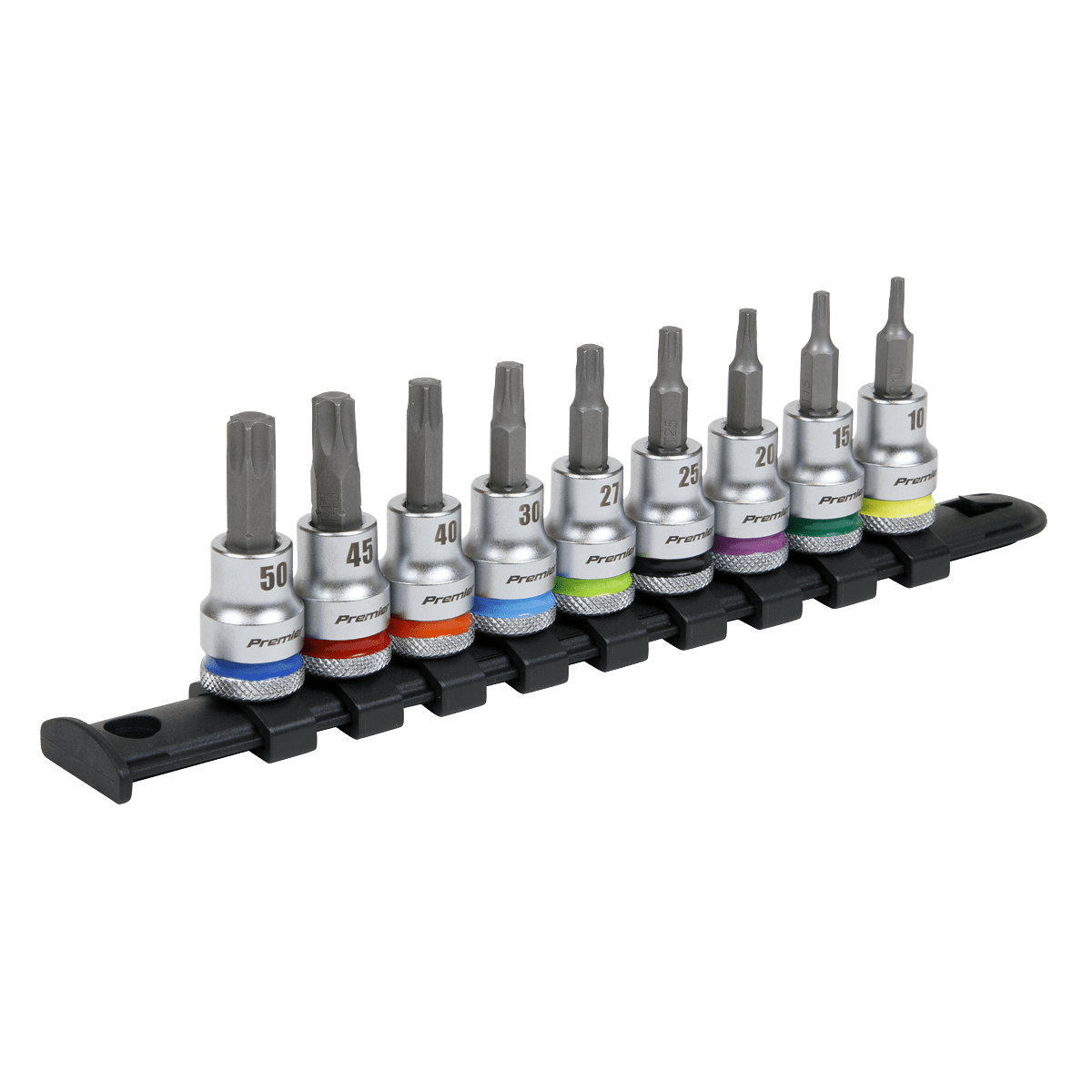 Sealey AK6251 TRX - Star* Socket Bit Set 9pc 3/8"Sq Drive - Platinum - AK6251 - Sealey Tools UK - Trade Counter Direct