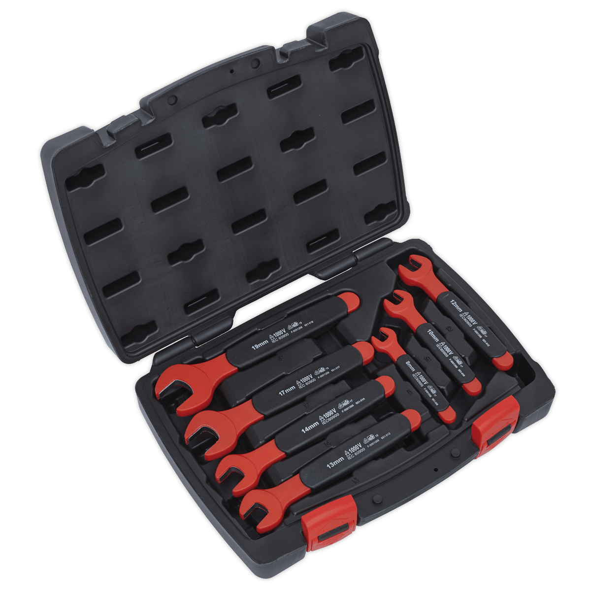 Sealey AK63171 Insulated Open - End Spanner Set 7pc VDE Approved - AK63171 - Sealey Tools UK - Trade Counter Direct