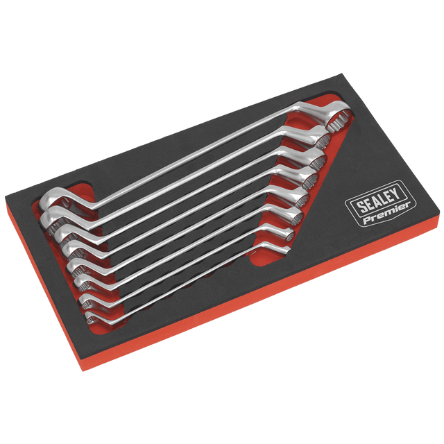 Sealey AK63257 Offset Double End Ring Spanner Set 8pc Metric - AK63257 - Sealey Tools UK - Trade Counter Direct