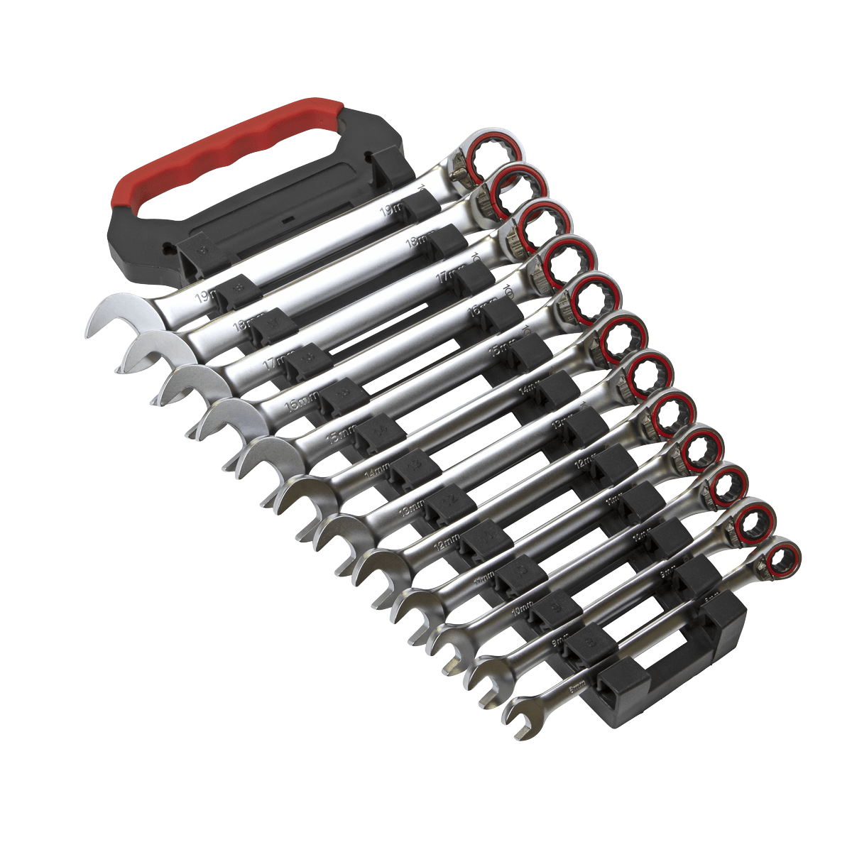 Sealey AK63944 Reversible Ratchet Combination Spanner Set 12pc Metric Platinum Series - AK63944 - Sealey Tools UK - Trade Counter Direct