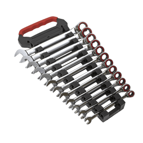 Sealey AK63944 Reversible Ratchet Combination Spanner Set 12pc Metric Platinum Series - AK63944 - Sealey Tools UK - Trade Counter Direct
