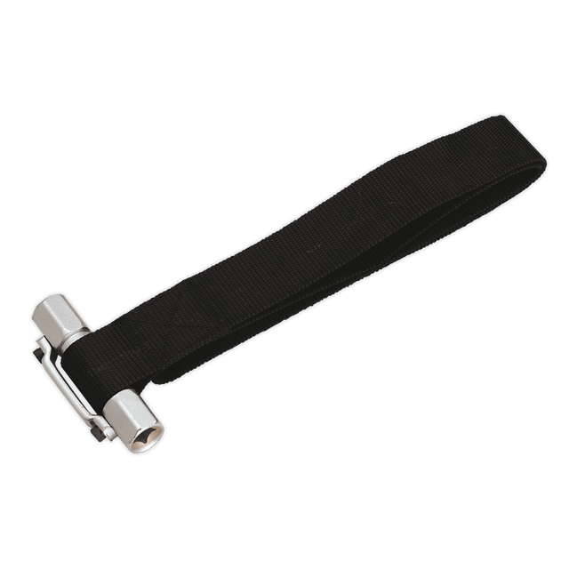 Sealey AK6403 Oil Filter Strap Wrench 3/8" & 1/2"Sq Drive 300mm Capacity - AK6403 - Sealey Tools UK - Trade Counter Direct