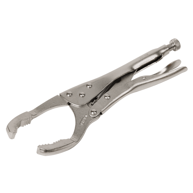 Sealey AK6423 Angled Oil Filter Locking Pliers 45-130mm Capacity - AK6423 - Sealey Tools UK - Trade Counter Direct